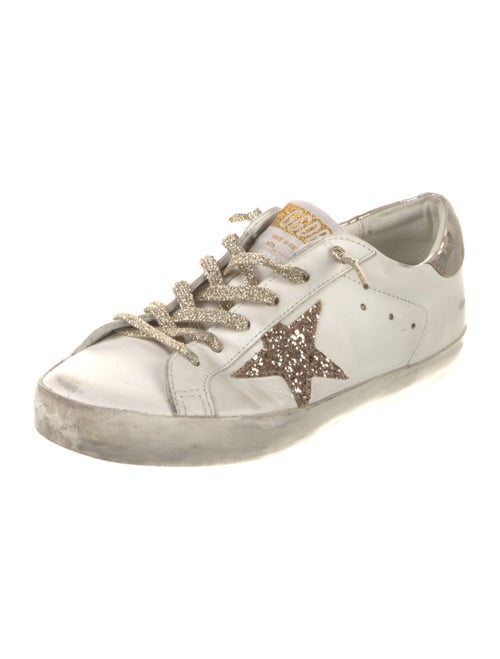 Golden Goose Leather Printed Sneakers