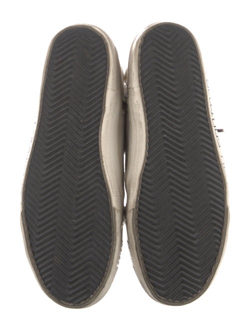 Golden Goose Leather Whipstitch Trim Wedge Sneakers