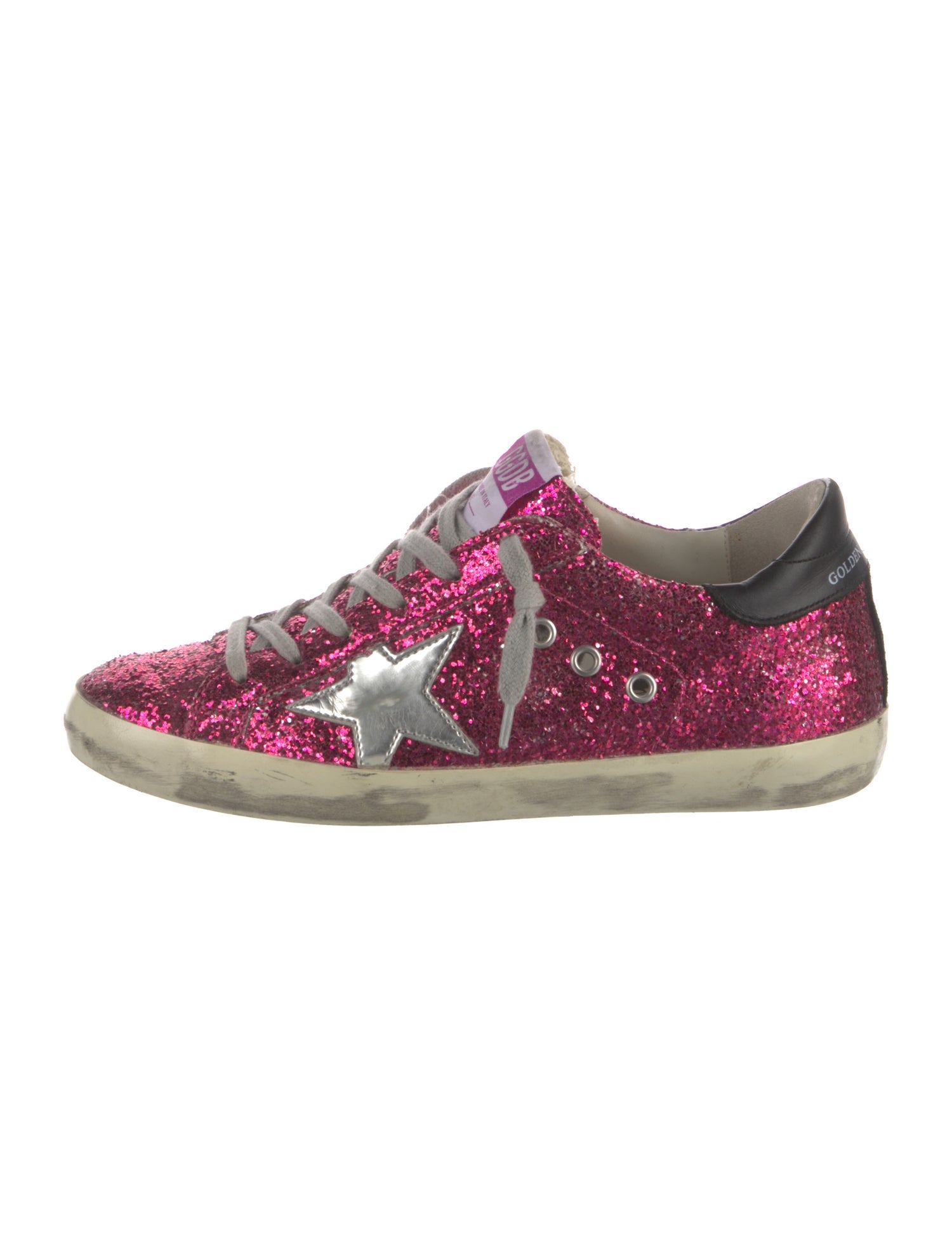 Golden Goose Glitter Printed Sneakers