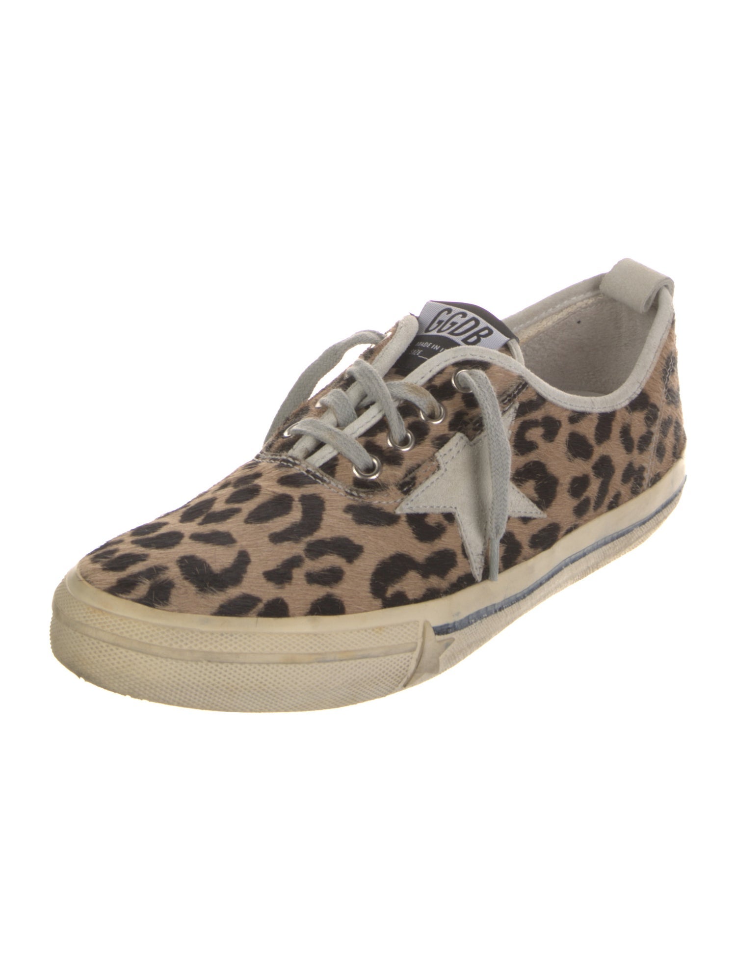 Golden Goose Ponyhair Animal Print Sneakers