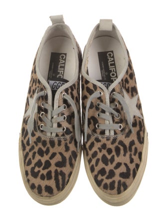 Golden Goose Ponyhair Animal Print Sneakers
