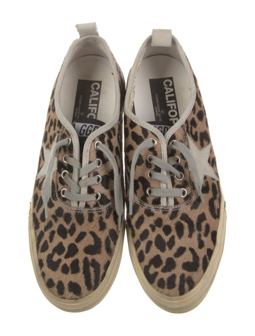 Golden Goose Ponyhair Animal Print Sneakers