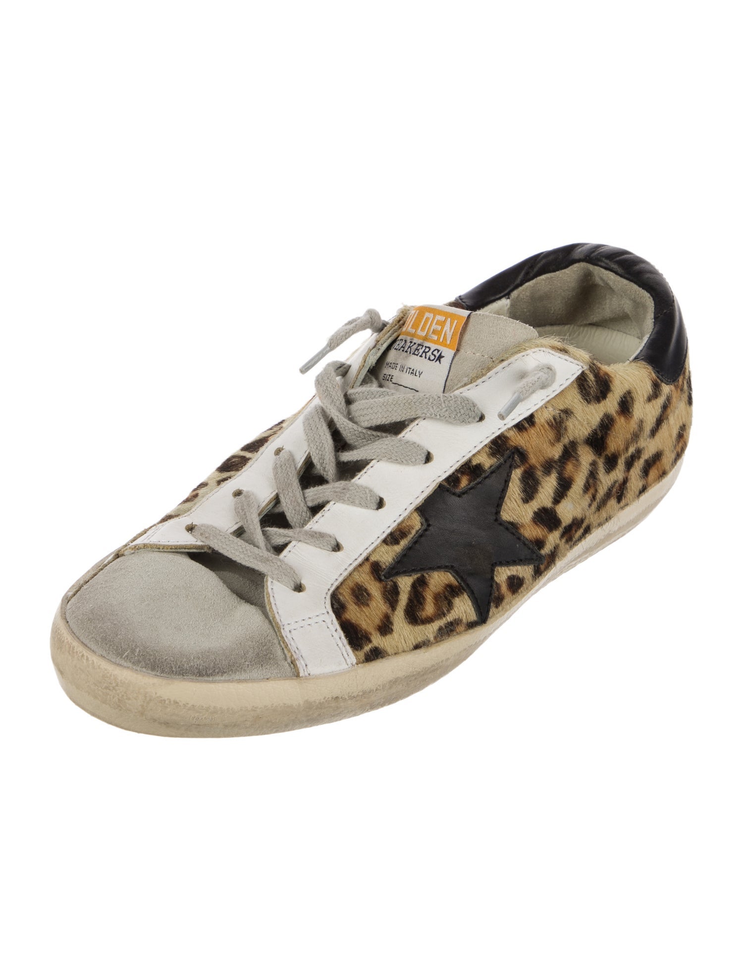 Golden Goose Ponyhair Animal Print Sneakers