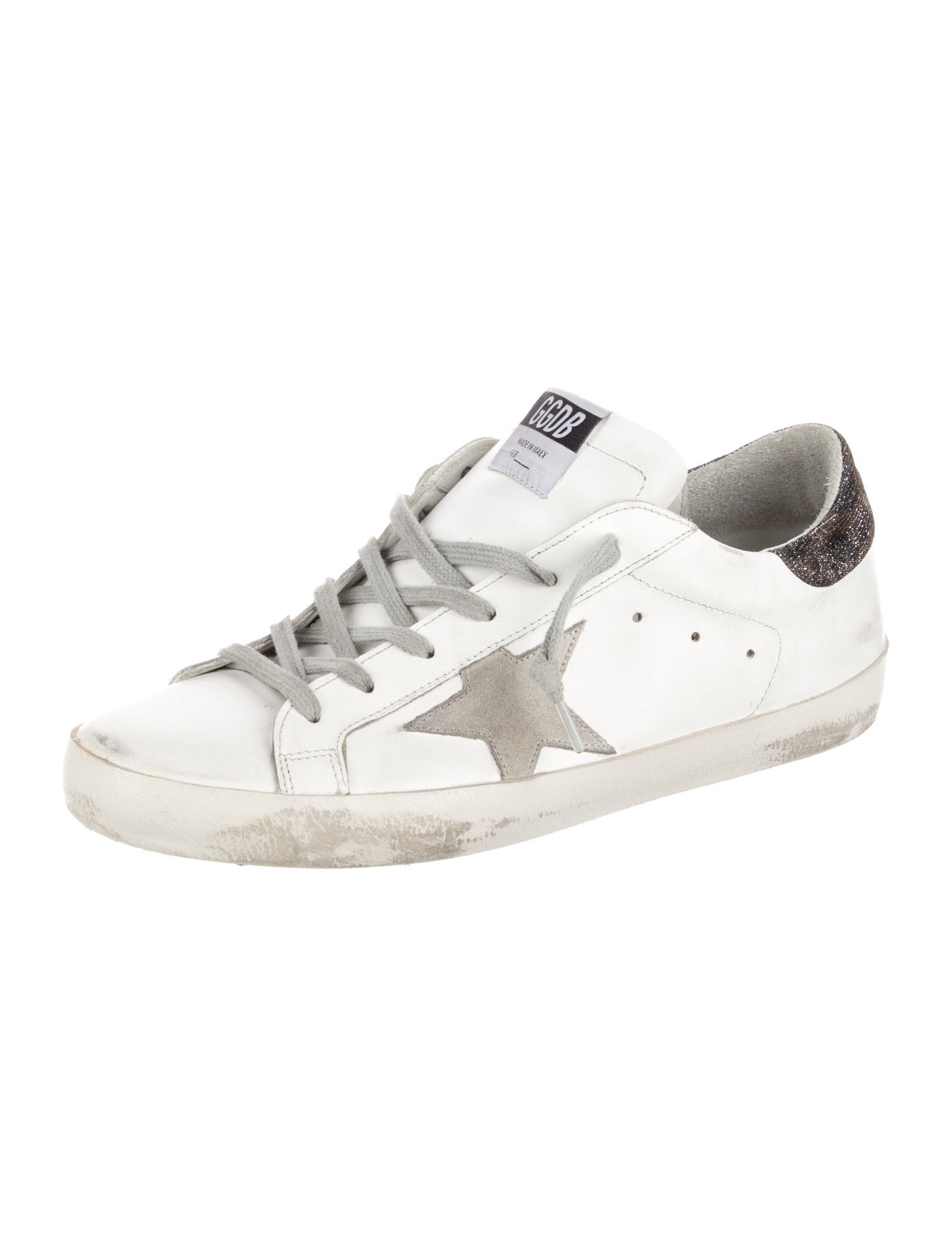 Golden Goose Leather Distressed Accents Sneakers