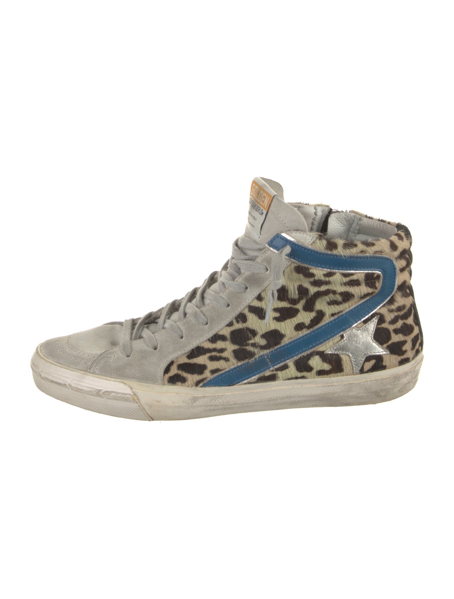 Golden Goose Ponyhair Animal Print Sneakers