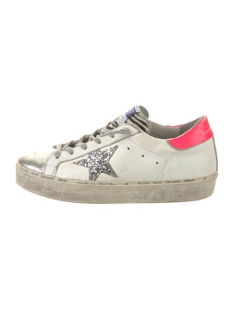 Golden Goose Leather Printed Sneakers