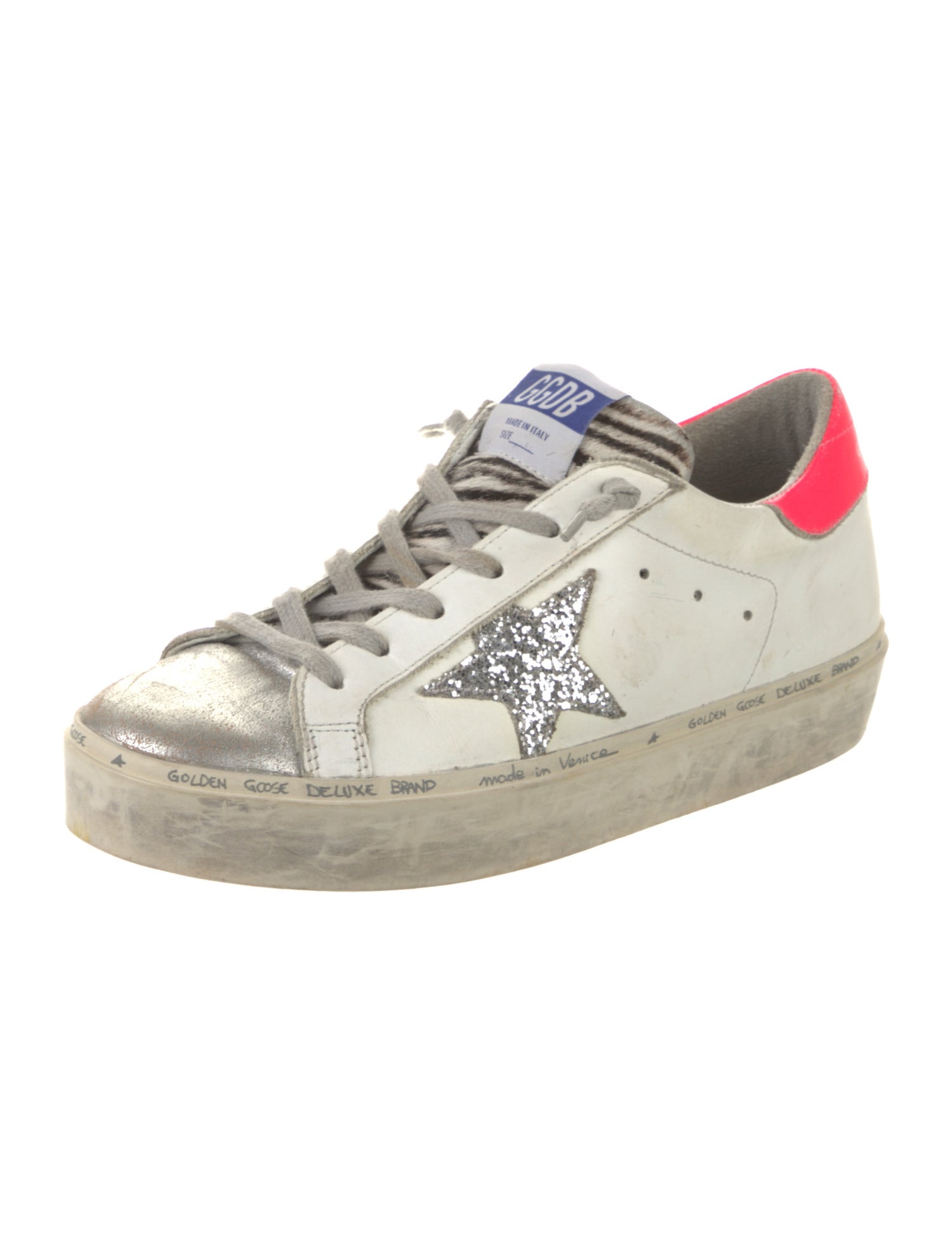 Golden Goose Leather Printed Sneakers