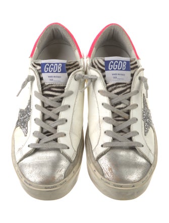Golden Goose Leather Printed Sneakers