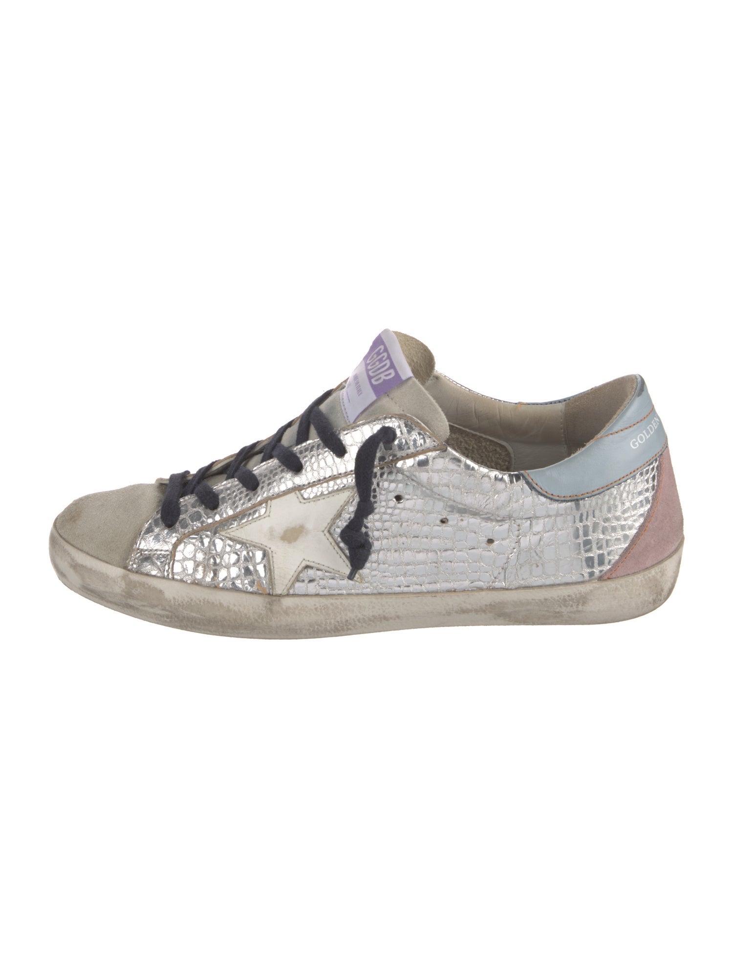 Golden Goose Leather Printed Sneakers