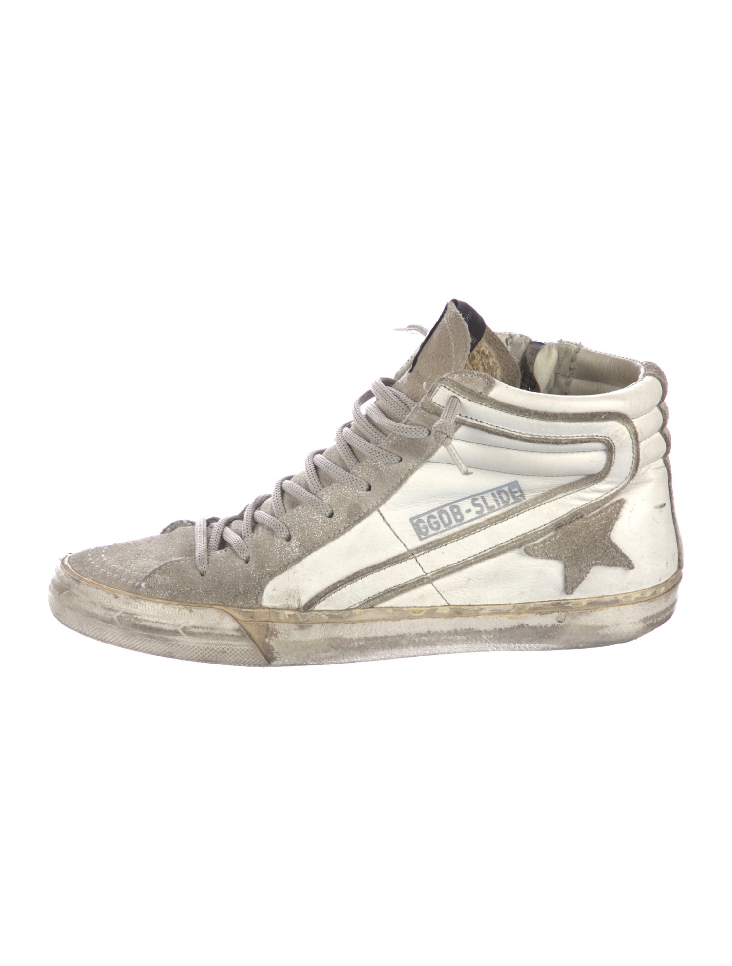 Golden Goose Leather Distressed Accents Sneakers