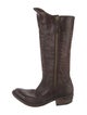 Golden Goose Leather Embroidered Accent Western Boots