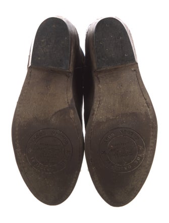 Golden Goose Leather Embroidered Accent Western Boots