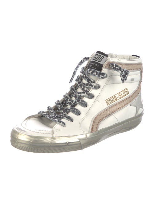 Golden Goose Leather Printed Sneakers
