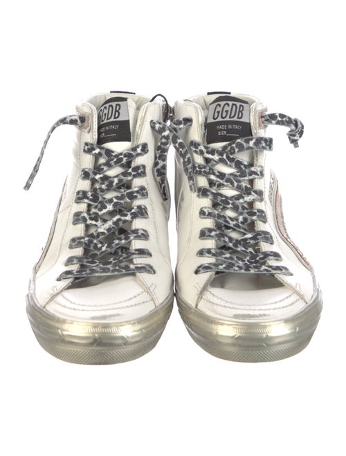Golden Goose Leather Printed Sneakers