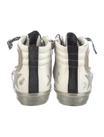 Golden Goose Leather Printed Sneakers