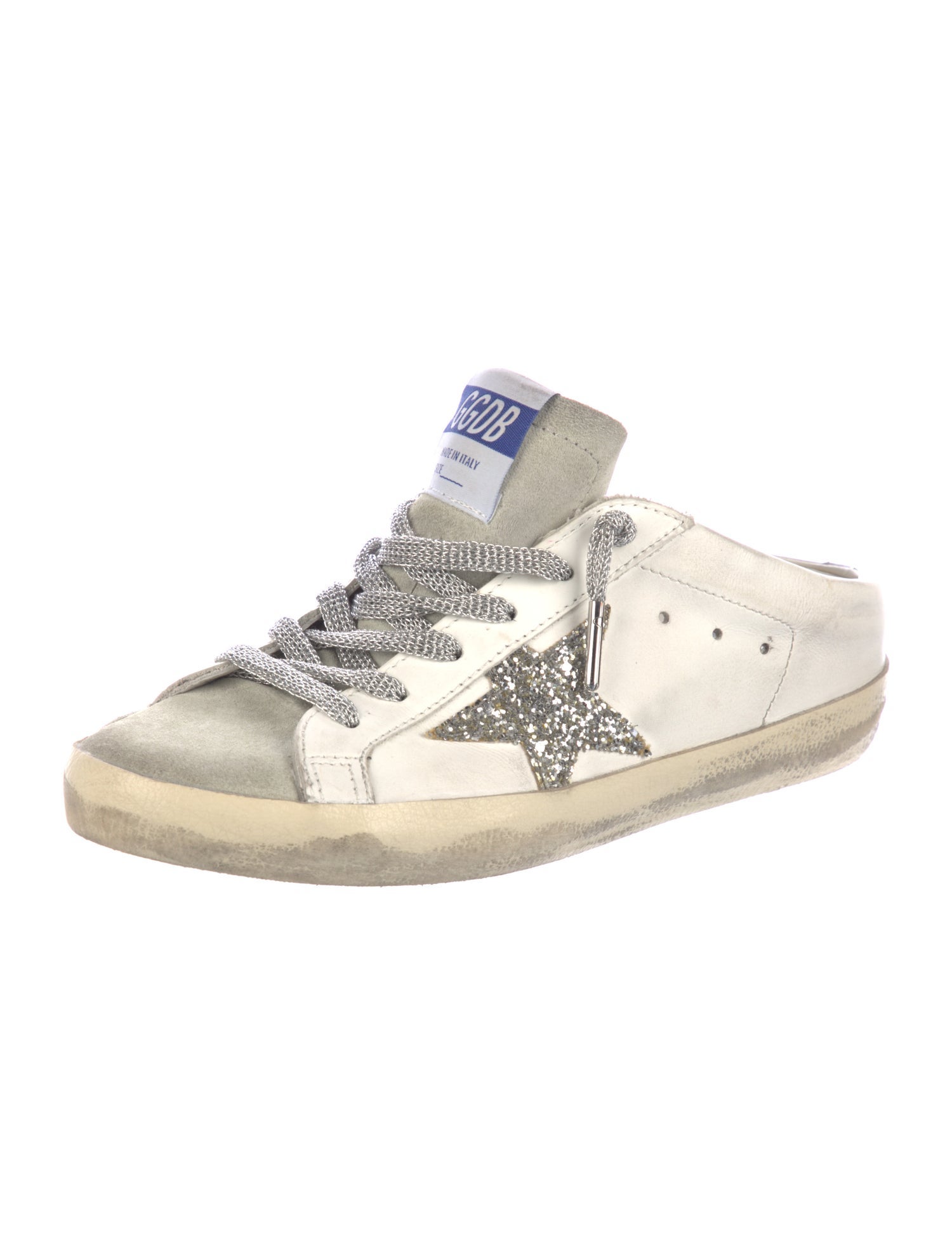 Golden Goose Leather Colorblock Pattern Sneakers