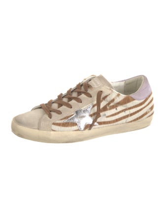 Golden Goose Ponyhair Animal Print Sneakers