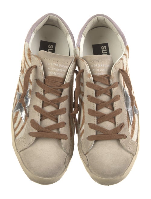 Golden Goose Ponyhair Animal Print Sneakers