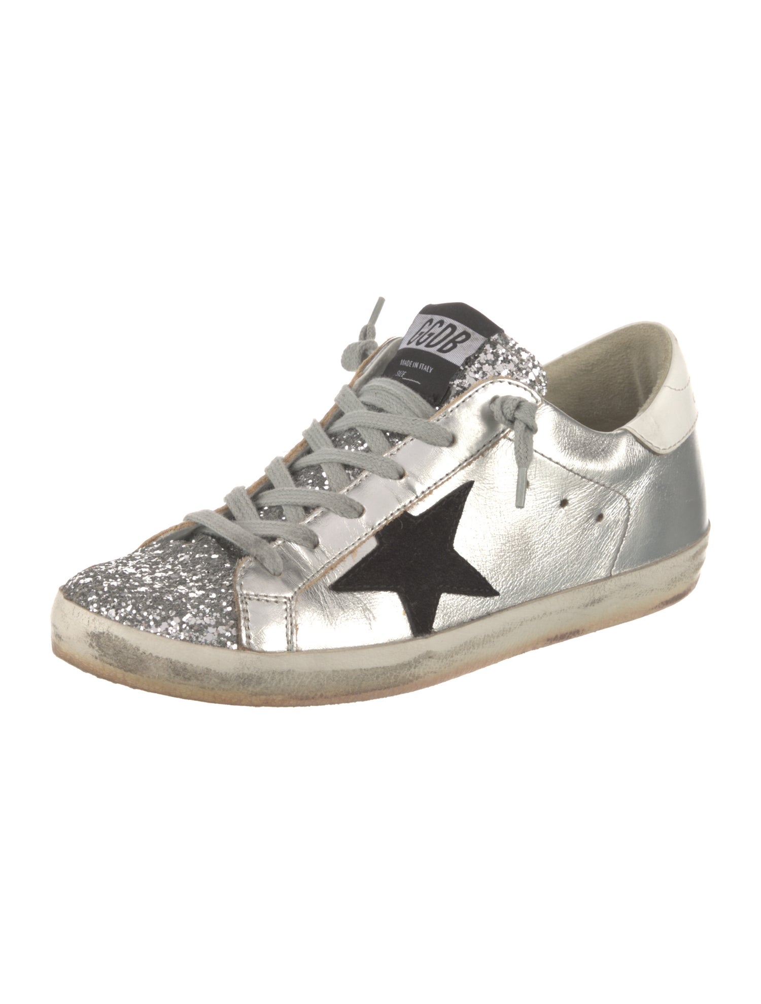 Golden Goose Leather Colorblock Pattern Sneakers