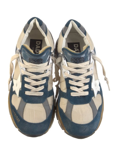 Golden Goose Suede Colorblock Pattern Sneakers