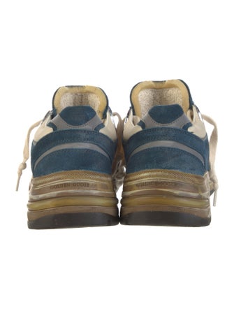 Golden Goose Suede Colorblock Pattern Sneakers