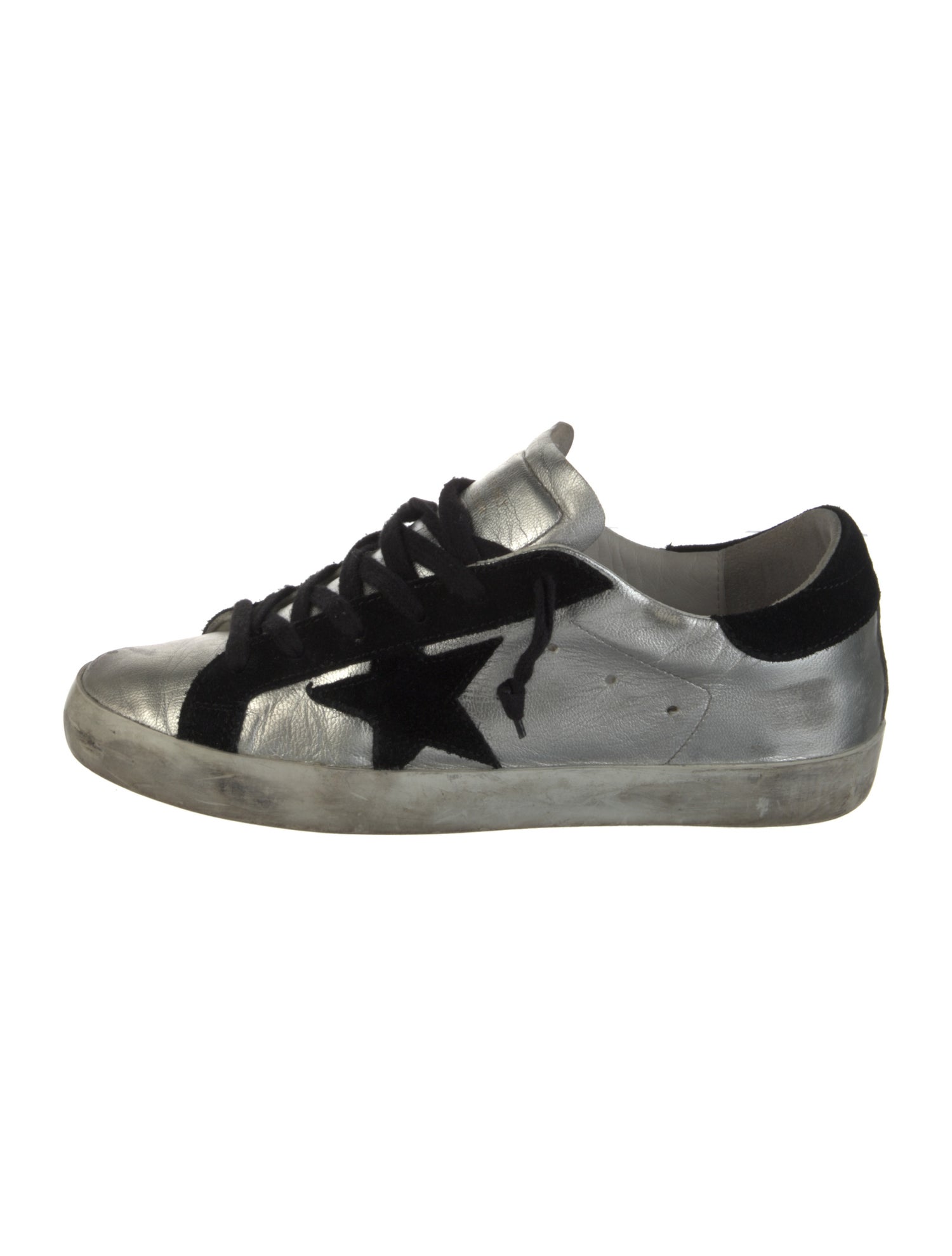 Golden Goose Leather Printed Sneakers