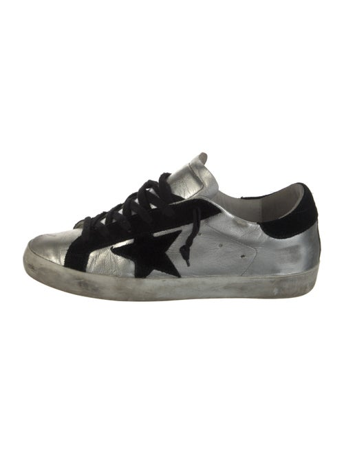 Golden Goose Leather Printed Sneakers