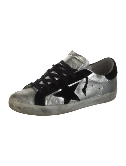 Golden Goose Leather Printed Sneakers
