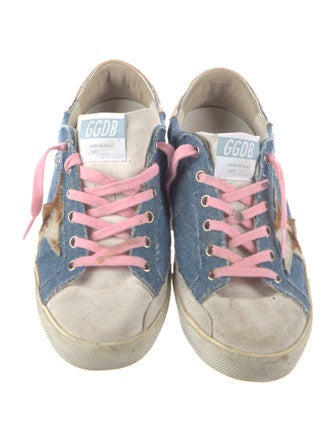 Golden Goose Denim Colorblock Pattern Sneakers