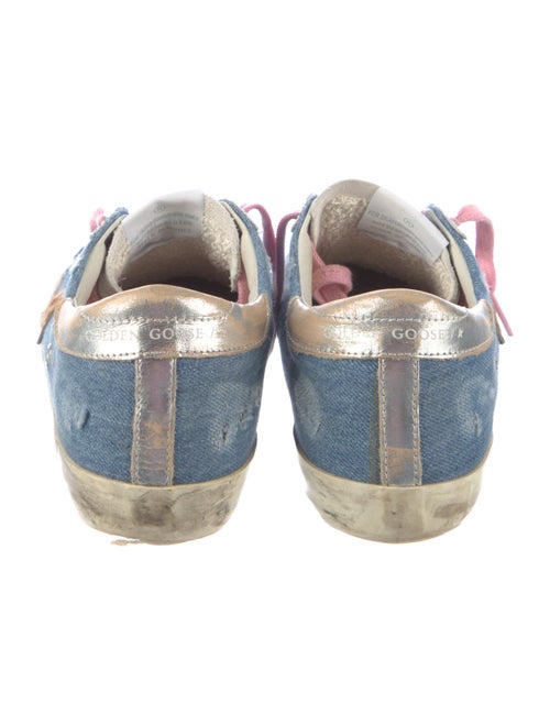 Golden Goose Denim Colorblock Pattern Sneakers