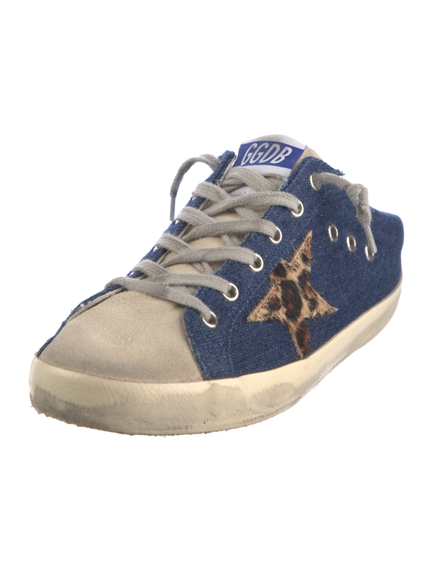 Golden Goose Denim Distressed Accents Sneakers