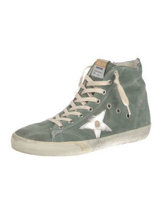 Golden Goose Suede Distressed Accents Sneakers