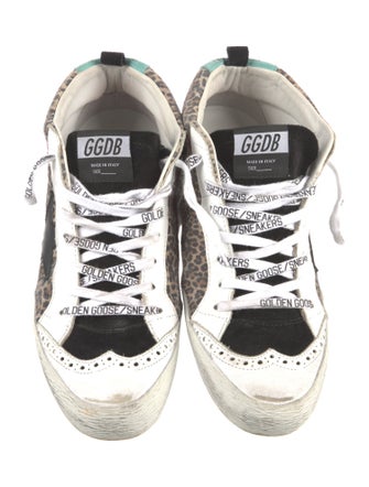 Golden Goose Leather Printed Sneakers