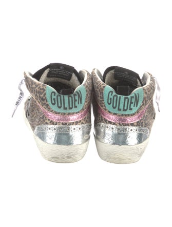 Golden Goose Leather Printed Sneakers