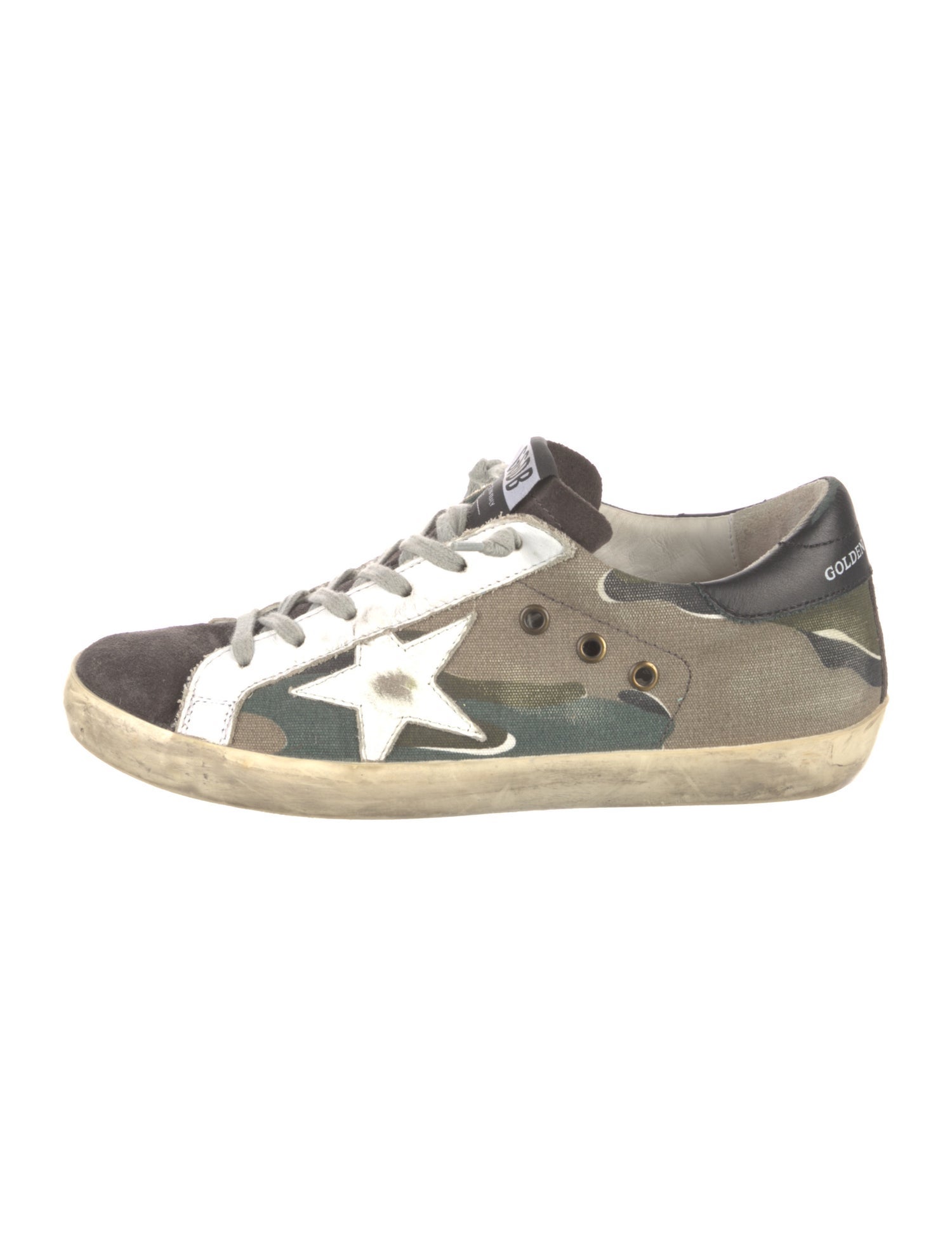 Golden Goose Canvas Printed Sneakers