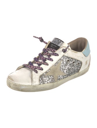 Golden Goose Glitter Printed Sneakers
