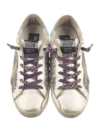 Golden Goose Glitter Printed Sneakers