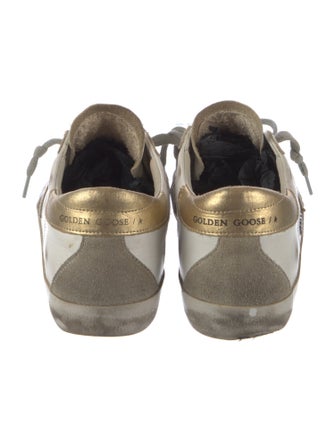 Golden Goose Leather Printed Sneakers