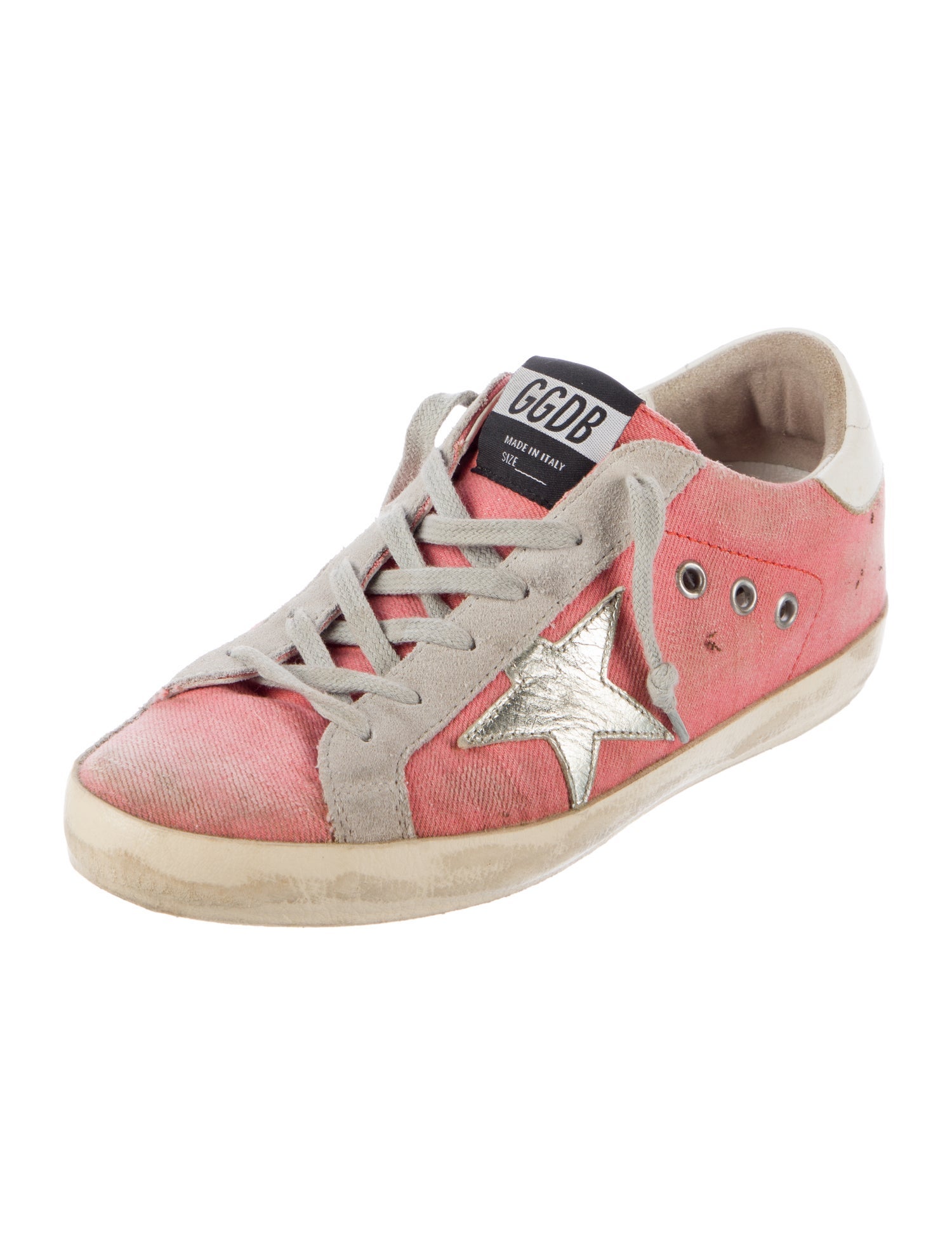 Golden Goose Canvas Distressed Accents Sneakers