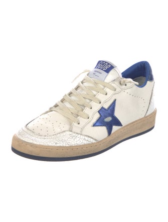 Golden Goose Leather Printed Sneakers