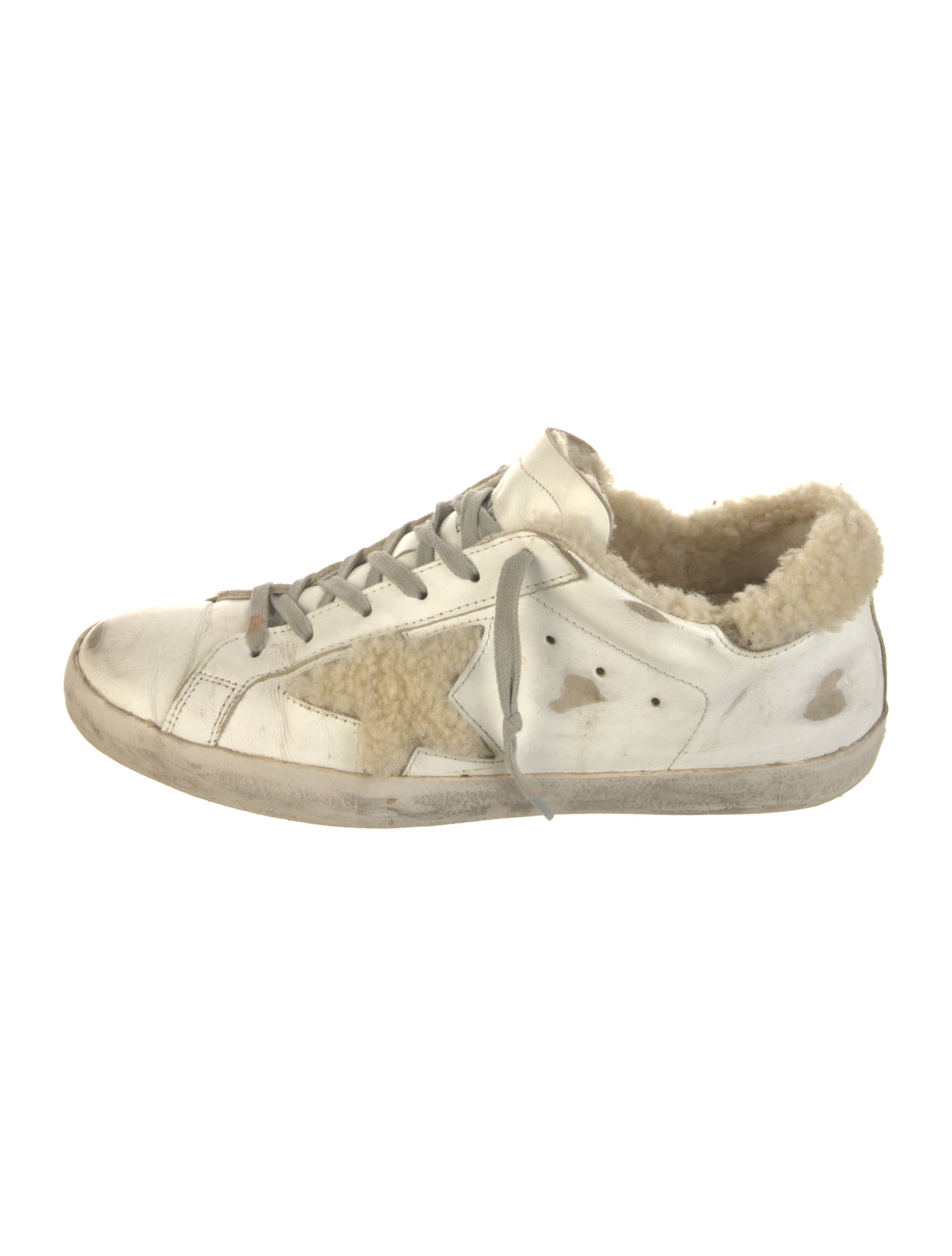 Golden Goose Leather Distressed Accents Sneakers