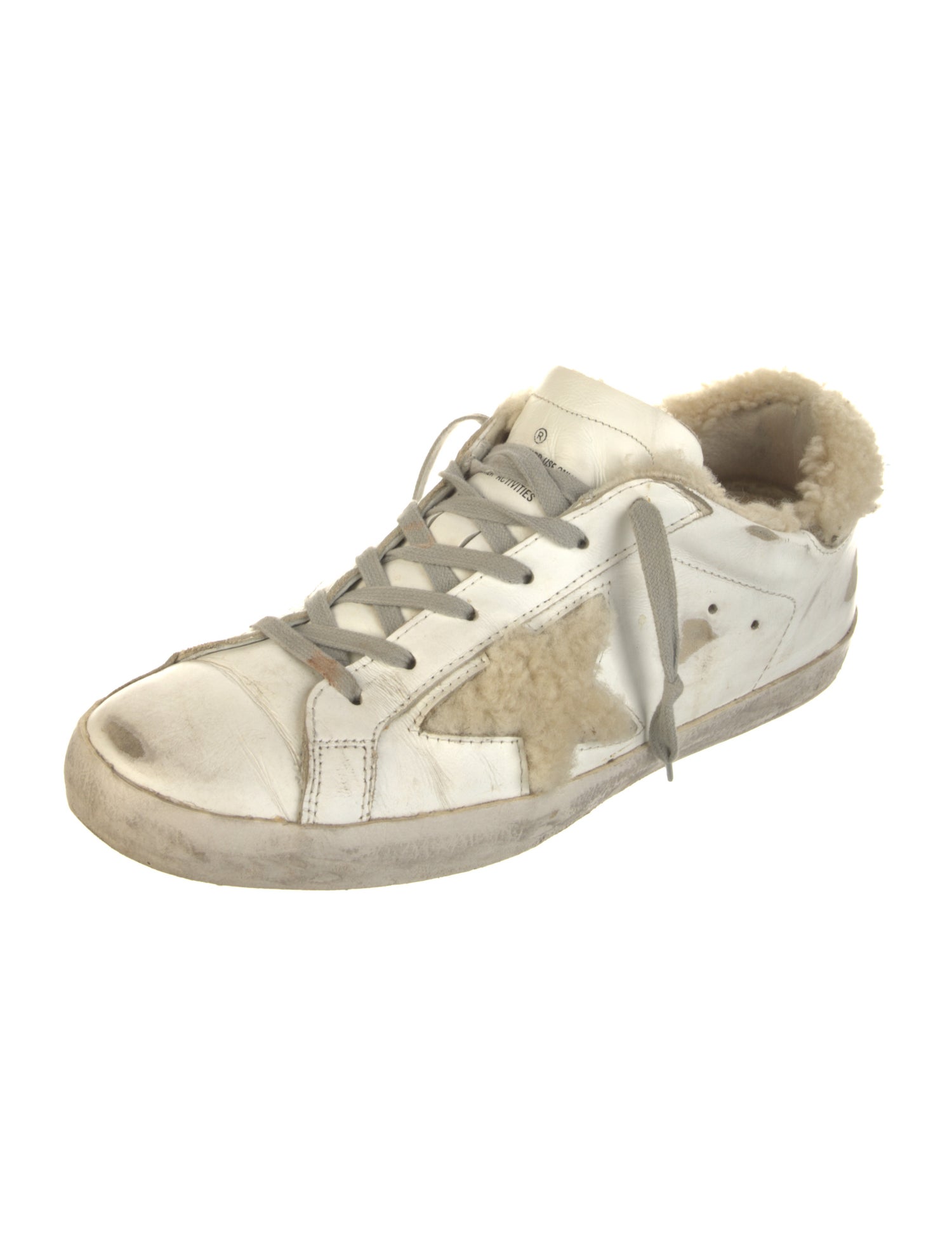 Golden Goose Leather Distressed Accents Sneakers