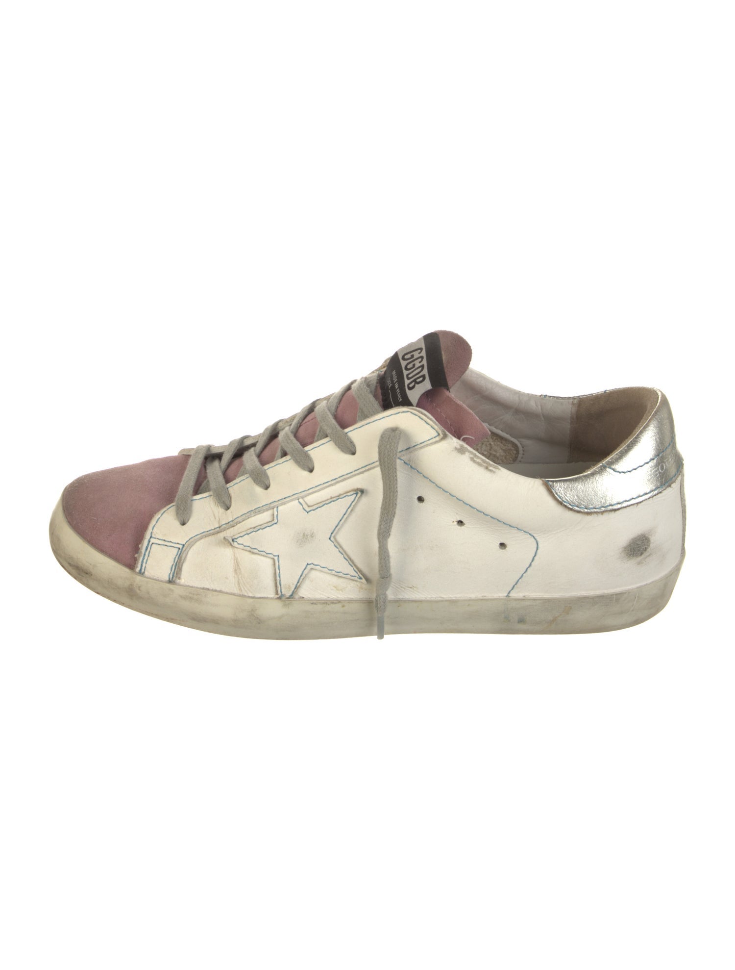 Golden Goose Leather Printed Sneakers