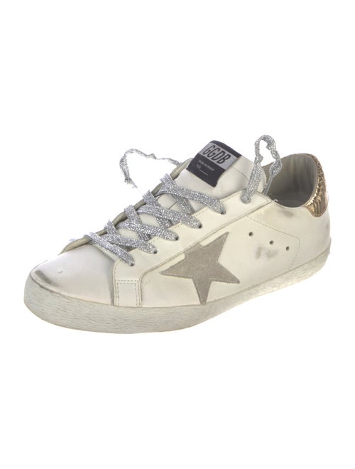 Golden Goose Leather Distressed Accents Sneakers