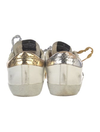 Golden Goose Leather Distressed Accents Sneakers