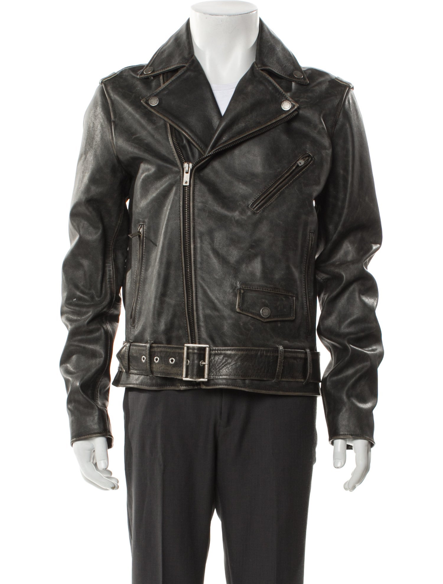 Golden Goose Leather Moto Jacket