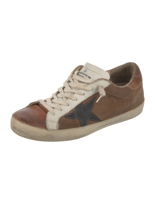 Golden Goose Suede Colorblock Pattern Sneakers
