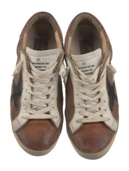Golden Goose Suede Colorblock Pattern Sneakers