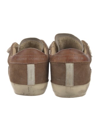 Golden Goose Suede Colorblock Pattern Sneakers