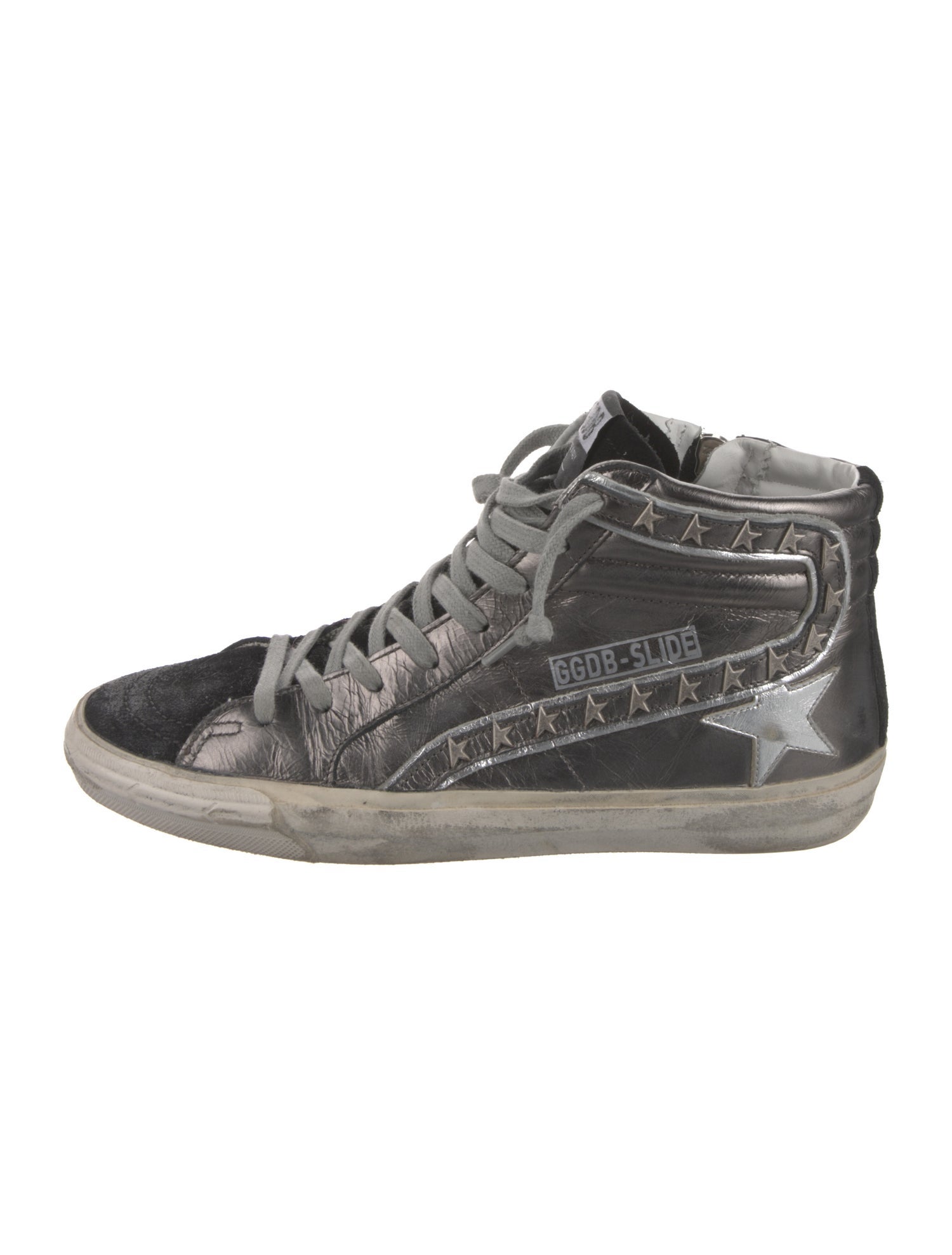 Golden Goose Leather Printed Sneakers
